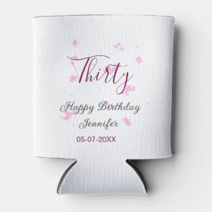 30. Geburtstag rosa Glitzer Sterne schwarz 30. Dat Dosenkühler
