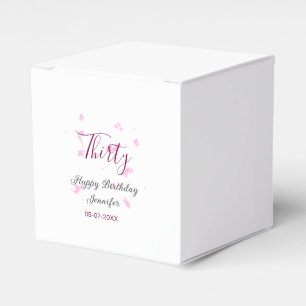 30. Geburtstag rosa Glitzer Sterne schwarz 30. Dat Geschenkschachtel