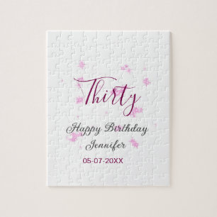 30. Geburtstag rosa Glitzer Sterne schwarz 30. Dat Puzzle