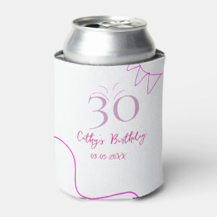 30. GEBURTSTAG ROSA LILA PASTELL HANDGEZEICHNET RE DOSENKÜHLER