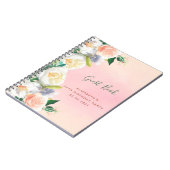 30. Geburtstag Rosa Rosa Goldfloralen Gästebuch Notizblock (Linke Seite)