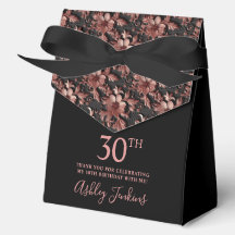 30. Geburtstag Rose Gold Floral Danke