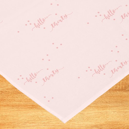 30. Geburtstag rot Rosa Hallo 30 Kurzer Tischläufer