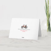 30. Geburtstag Rotes Fahrrad Karte (Rückseite)
