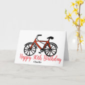 30. Geburtstag Rotes Fahrrad Karte (Gelbe Blume)