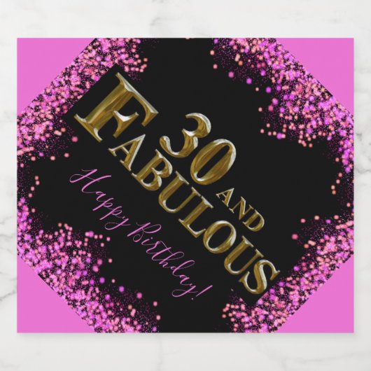 30. Geburtstag Schaumweinetikett (Einzelnes Label)