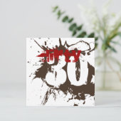 30. Geburtstag - schmutzige 30 Braten u. Einladung (Stehend Vorderseite)