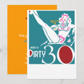 30. Geburtstag - Schmutzige 30 Einladungs-Swinger Einladung (Vorne/Hinten)