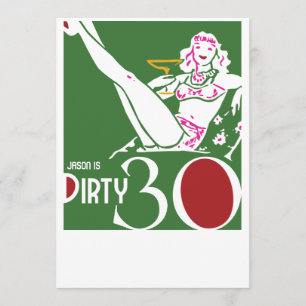 30. Geburtstag - Schmutzige 30 Einladungs-Swinger Einladung