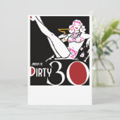 30. Geburtstag - schmutzige Einladung 30 (Stehend Vorderseite)