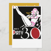 30. Geburtstag - schmutzige Einladung 30 (Vorne/Hinten)