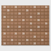 30. Geburtstag Schokolade Bar Wrapping Paper Geschenkpapier (Flach)