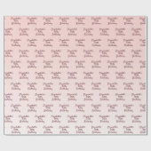 30. Geburtstag Schwarze Rose Goldname Geschenkpapier (Flach)