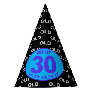 30. Geburtstag Schwarzer Funny ALD Dreißig Partyhütchen