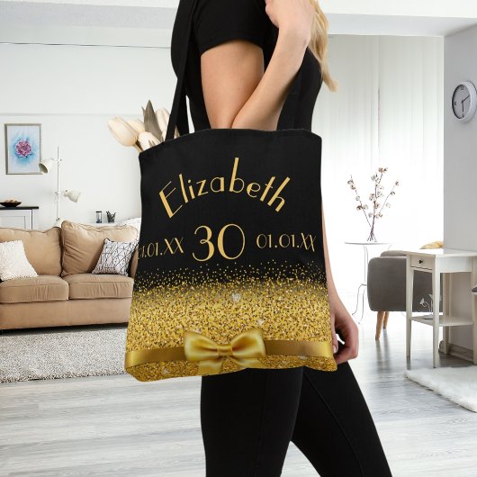 30. Geburtstag schwarzer Goldbug Tasche