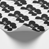 30. Geburtstag, schwarzes Ballone Geschenk-Papier Geschenkpapier (Ecke)