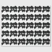 30. Geburtstag, schwarzes Ballone Geschenk-Papier Geschenkpapier (Flach)