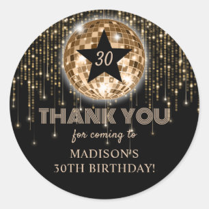 30. Geburtstag Schwarzes Gold Danke Sticker