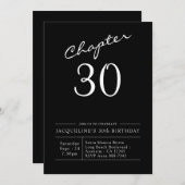 30. Geburtstag, Script 30 Party Einladung (Vorne/Hinten)