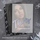 30. Geburtstag Silberskriptüberlagerung Pergament Einladungen