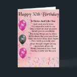 30. Geburtstag Sister Gedicht Karte<br><div class="desc">Ideal für eine 30-jährige Schwester.</div>