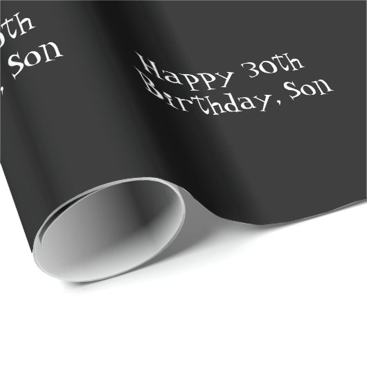 30. Geburtstag, "Sohn" Geschenkpapier (Rolleneckpunkt)