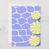 30. Geburtstag Sommer Pool Party Lila Limon Einladung (Rückseite)