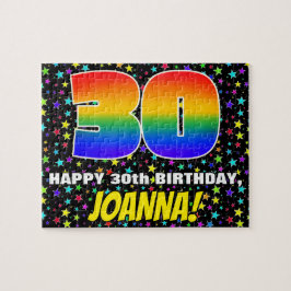 30. Geburtstag — Spaß, farbenfrohe Sternenweltenmu Puzzle