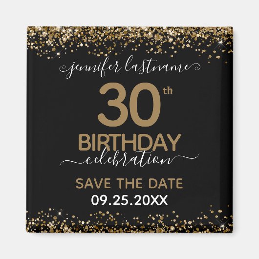 30. Geburtstag Speichern Sie das Datum-Magnet Magnet (Vorne)
