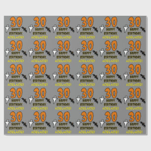 30. Geburtstag: Spooky Halloween Theme, Individuel Geschenkpapier