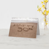 30. Geburtstag Strand Karte (Gelbe Blume)