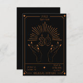 30. Geburtstag Tarot Card Party Einladung (Vorne/Hinten)