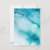 30. Geburtstag Türkis Aquarell Einladung (Rückseite)