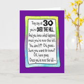 30. GEBURTSTAG ÜBER DEM HÜGEL? KARTE (Gelbe Blume)