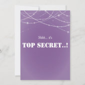 30. Geburtstag Überraschung Party Lila String Ligh Einladung (Rückseite)