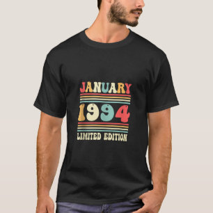 30. Geburtstag Vintag Januar 1994 Dekor 30 Y T-Shirt