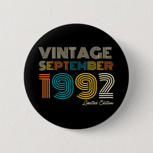 30. Geburtstag Vintag September 1992 Limited Edtn. Button