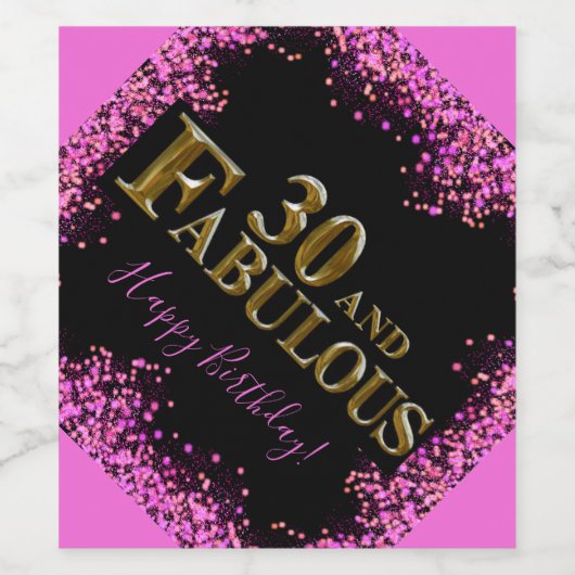 30. Geburtstag Weinetikett (Einzelnes Label)