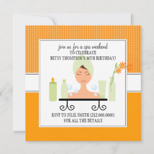 30. Geburtstag Wellness-Center Weekend Einladung w