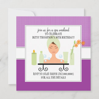 30. Geburtstag Wellness-Center Weekend Einladung w