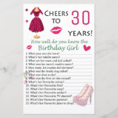 30. Geburtstag Wie gut kennen Sie den Geburtstag? (Vorderseite)