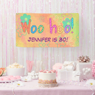 30. Geburtstag WooHoo Personalisierter Banner