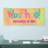 30. Geburtstag WooHoo Personalisierter Banner (Messe)