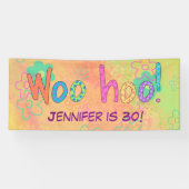 30. Geburtstag WooHoo Personalisierter Banner (Horizontal)
