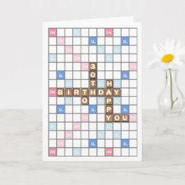 30. Geburtstag, Word Game Board Karte