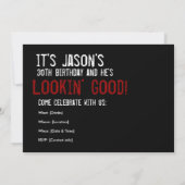 30. Geburtstag - XXX Einladung (Rückseite)