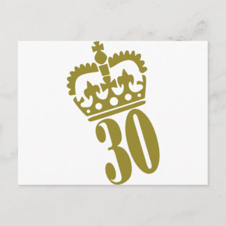 30. Geburtstag - Zahl - dreißig Postkarte