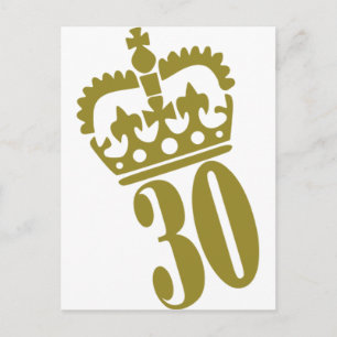30. Geburtstag - Zahl - dreißig Postkarte