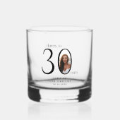 30. Geburtstag zum 30. Foto Whiskyglas (Vorderseite)