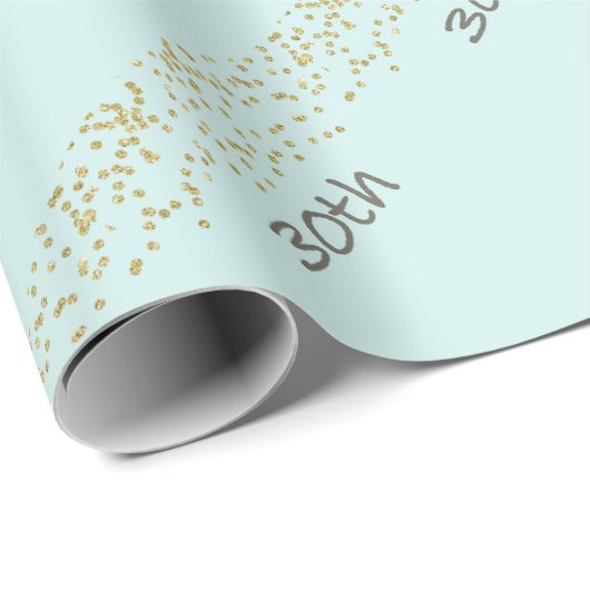 30. GeburtstagConfetti Geschenkpapier (Rolleneckpunkt)